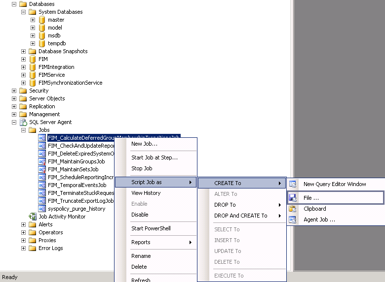 Remember to Move FIM SQL Server Agent Jobs